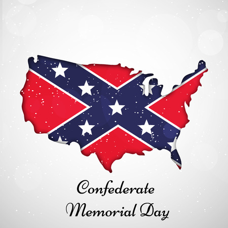 Illustration of U.S South Flag for Confederate Memorial Dayのイラスト素材
