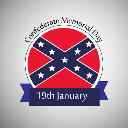 Illustration of U.S South Flag for Confederate Memorial Dayのイラスト素材
