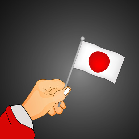 Illustration of Japan Flag for National Foundation Dayのイラスト素材