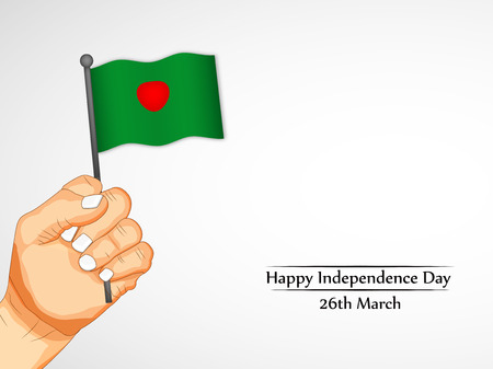 Illustration of Bangladesh flag for Bangladesh Independence Dayのイラスト素材