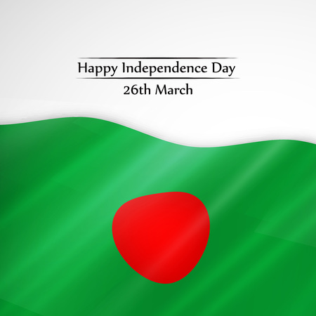 Illustration of Bangladesh flag for Bangladesh Independence Dayのイラスト素材