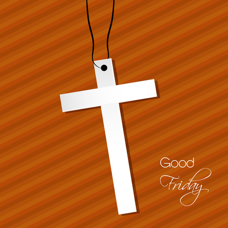 Illustration of cross with effects for Good Fridayのイラスト素材
