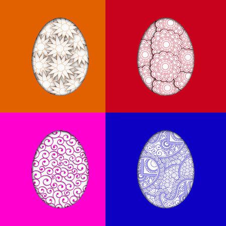 Illustration of Easter elements for the occasion of Easterのイラスト素材