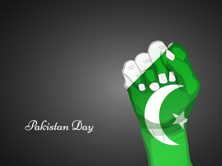 Illustration of Pakistan Flag for Pakistan Dayのイラスト素材