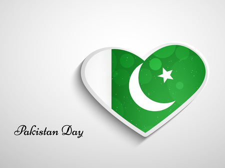 Illustration of Pakistan Flag for Pakistan Dayのイラスト素材