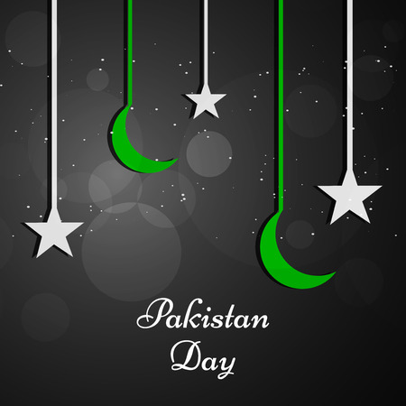 Illustration of Pakistan Flag for Pakistan Dayのイラスト素材