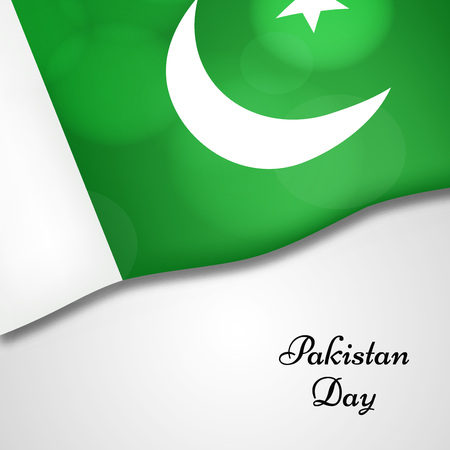 Illustration of Pakistan Flag for Pakistan Dayのイラスト素材