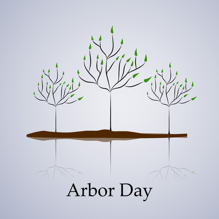 Illustration of elements for arbor dayのイラスト素材