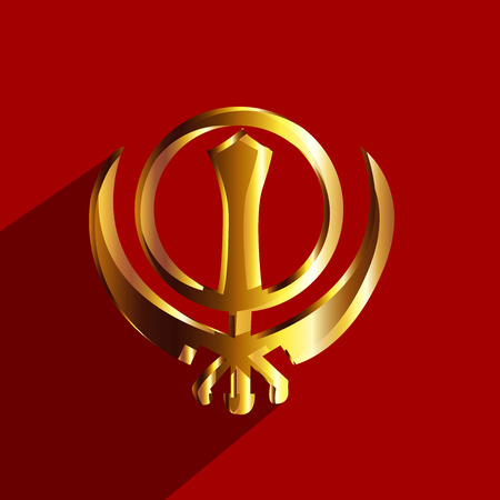 Illustration of Khanda for Baisakhiのイラスト素材