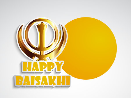 Illustration of Khanda for Baisakhiのイラスト素材