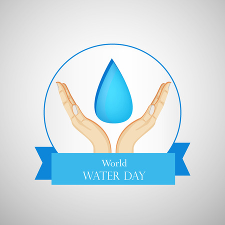 Illustration of background for World Water Dayのイラスト素材