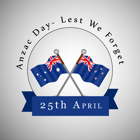 Illustration of New Zealand Flag for Anzac dayのイラスト素材