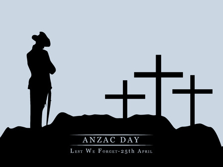 Illustration of background for Anzac Dayのイラスト素材