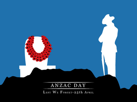 Illustration of background for Anzac Dayのイラスト素材