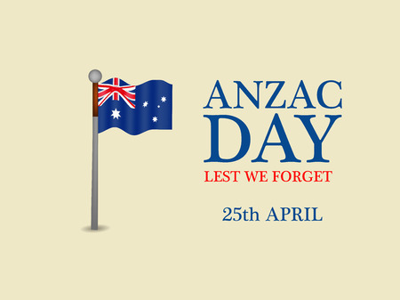 Illustration of Australia flag for Anzac Dayのイラスト素材