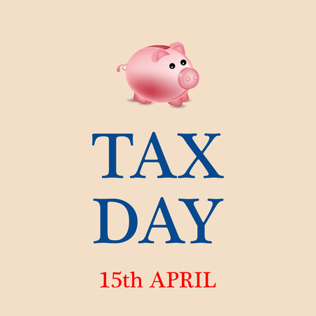 Illustration of background for Tax Dayのイラスト素材