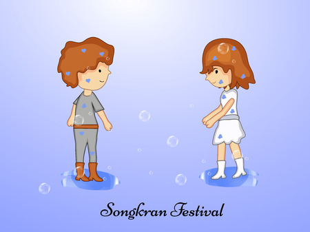 Illustration of background for Thailand New Yearのイラスト素材