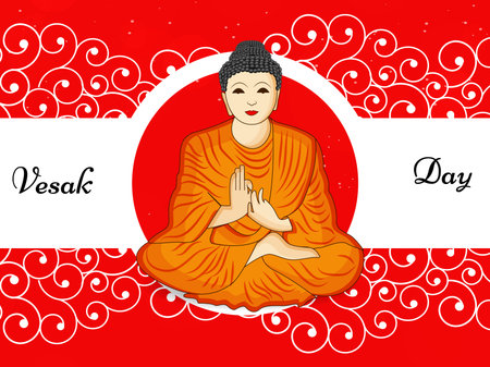 Buddha Purnima backgroundのイラスト素材