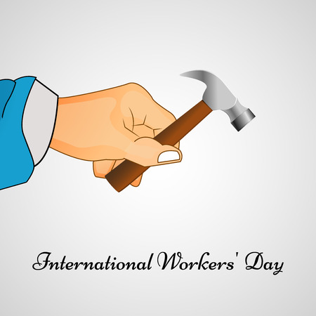 International workers day or May Day backgroundのイラスト素材