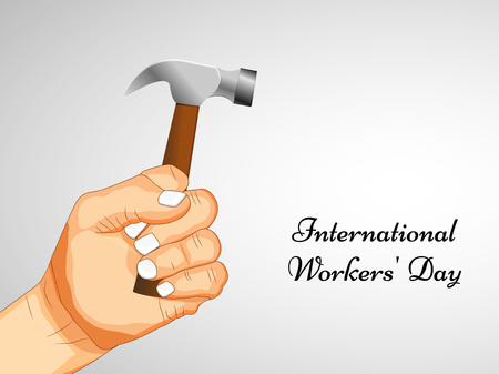 International workers day or May Day backgroundのイラスト素材