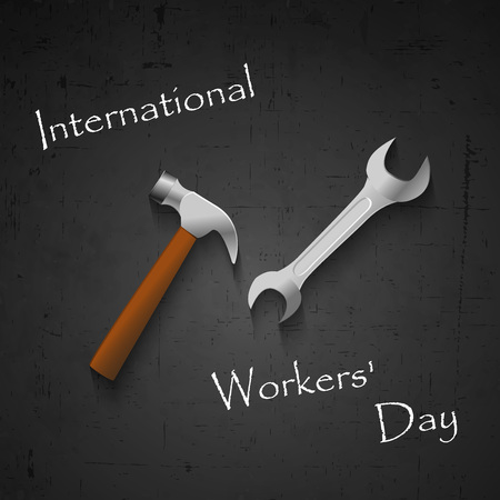 International workers day or May Day backgroundのイラスト素材