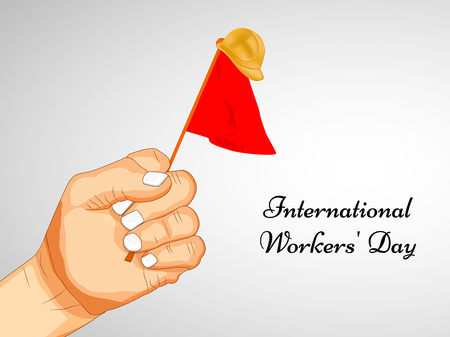 International workers day or May Day backgroundのイラスト素材