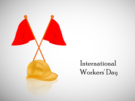 International workers day or May Day backgroundのイラスト素材