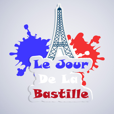 Illustration of elements for France Bastille Day backgroundのイラスト素材