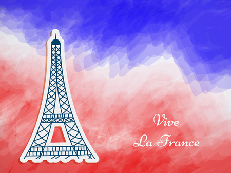 Illustration of elements for France Bastille Day backgroundのイラスト素材
