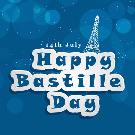 Illustration of elements for France Bastille Day backgroundのイラスト素材