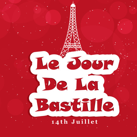 Illustration of elements for France Bastille Day backgroundのイラスト素材