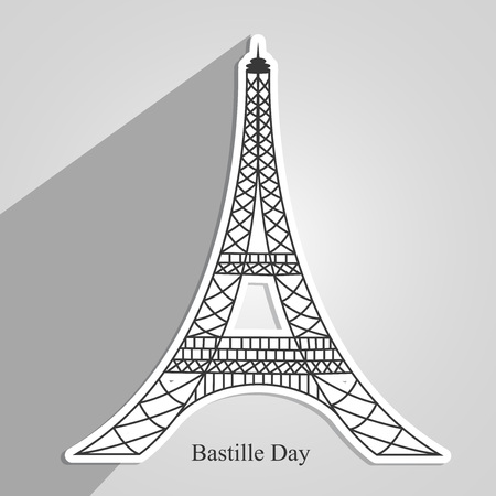 Illustration of elements for France Bastille Day backgroundのイラスト素材