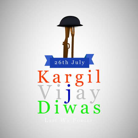 illustration of Kargil Vijay Diwas background. It is celebrated on 26 July every year in honour of the Kargil War's Heroes in India.のイラスト素材