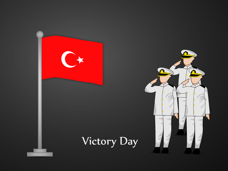 illustration of Victory Day in Turkey backgroundのイラスト素材