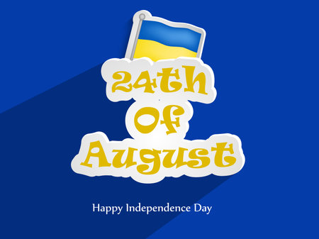 illustration of Ukraine Independence Day background 24th of Augustのイラスト素材