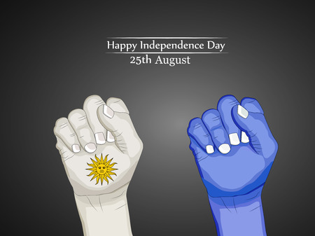 illustration of Uruguay Independence Day background 25th of Augustのイラスト素材