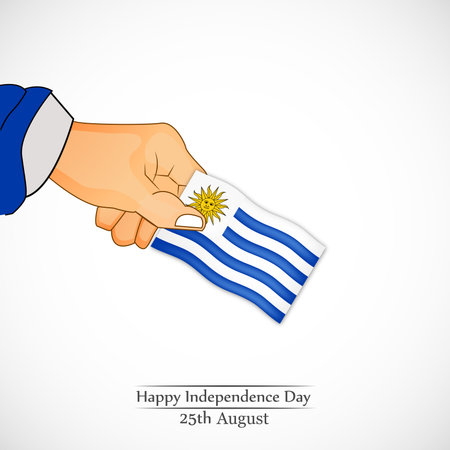 illustration of Uruguay Independence Day background 25th of Augustのイラスト素材