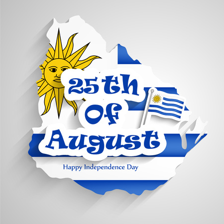 illustration of Uruguay Independence Day background 25th of Augustのイラスト素材