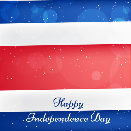 Costa Rica Flag for Independence Dayのイラスト素材