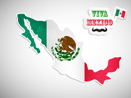 Mexico independence day illustration.のイラスト素材