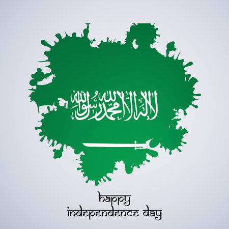 illustration of elements of Saudi Arabia National Day Backgroundのイラスト素材