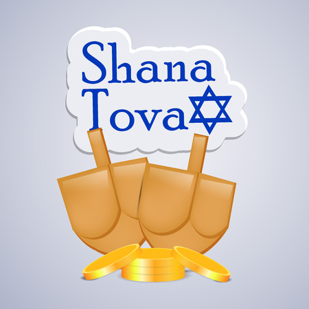 illustration of elements of  Jewish New year Shana Tova backgroundのイラスト素材