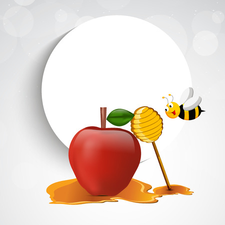 illustration of elements of Jewish New Year Shana Tova Backgroundのイラスト素材