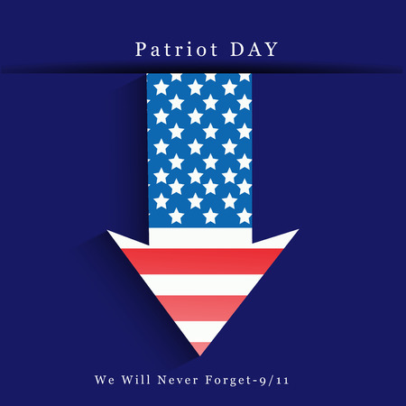 illustration of elements of USA Patriots Day Backgroundのイラスト素材