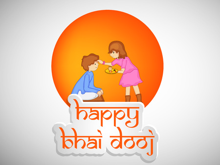 illustration of elements of Hindu Festival Bhai Dooj Backgroundのイラスト素材