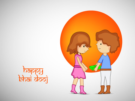 Illustration of elements of Hindu Festival Bhai Dooj Backgroundのイラスト素材