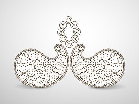 Illustration of elements of hindu festival Diwali backgroundのイラスト素材