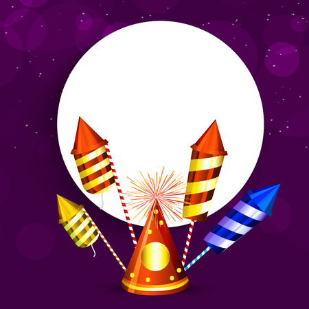 illustration of elements of hindu festival Diwali backgroundのイラスト素材