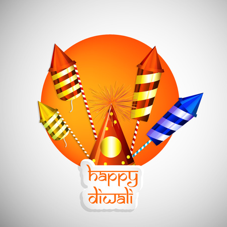 illustration of elements of hindu festival Diwali backgroundのイラスト素材