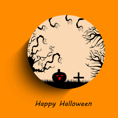 illustration of elements of Halloween Backgroundのイラスト素材